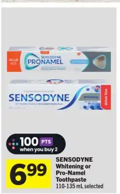 Foodland SENSODYNE Whitening or Pro-Namel Toothpaste offer