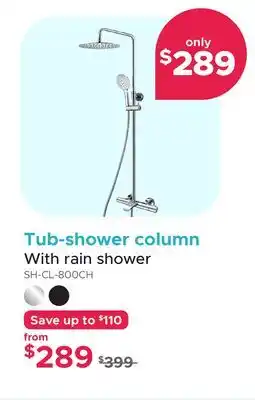 Bath Depot Tub-shower column With rain shower offer