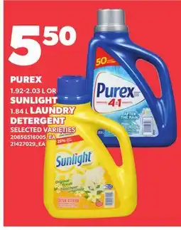 Loblaws PUREX 1.92-2.03L OR SUNLIGHT 1.84L LAUNDRY DETERGENT offer