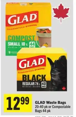 Foodland GLAD Waste Bags offer