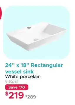 Bath Depot 24 x 18 Rectangular vessel sink offer