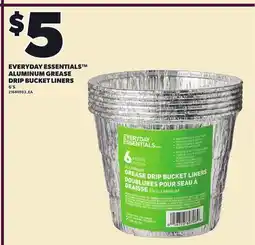Loblaws EVERYDAY ESSENTIALS ALUMINUM GREASE DRIP BUCKET LINERS, 6'S offer