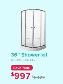Bath Depot 36 Shower kit offer