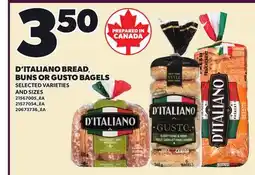 Loblaws D'ITALIANO BREAD, BUNS OR GUSTO BAGELS offer