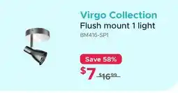 Bath Depot Virgo Collection Flush mount 1 light offer