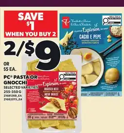 Loblaws PC PASTA OR GNOCCHI offer