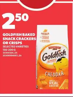 Loblaws GOLDFISH BAKED SNACK CRACKERS OR CRISPS offer