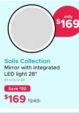 Bath Depot Solis Collection Mirror with integrated LED light 28 offer