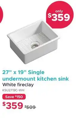 Bath Depot 27 x 19 Single undermount kitchen sink offer
