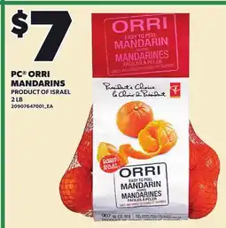 Loblaws PC ORRI MANDARINS, 2 LB offer