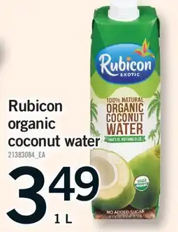 Fortinos RUBICON ORGANIC COCONUT WATER offer