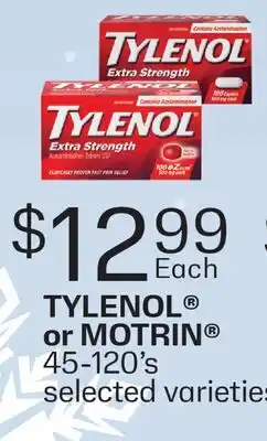 Fortinos TYLENOL or MOTRIN , 45-120's offer