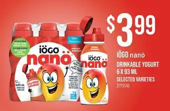 Fortinos IÖGO NANÖ DRINKABLE YOGURT offer