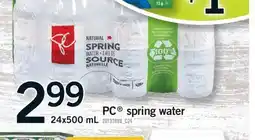 Fortinos PC SPRING WATER offer