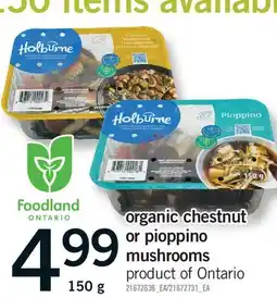 Fortinos ORGANIC CHESTNUT OR PIOPPINO MUSHROOMS offer