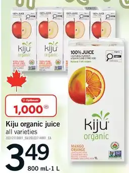 Fortinos KIJU ORGANIC JUICE, 800 mL-1 L offer