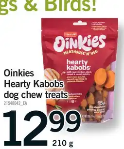 Fortinos OINKIES HEARTY KABOBS DOG CHEW TREATS offer
