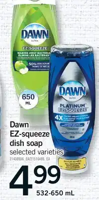 Fortinos DAWN EZ-SQUEEZE DISH SOAP offer