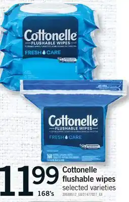 Fortinos COTTONELLE FLUSHABLE WIPES, 168'S offer