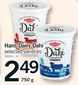 Fortinos HANS DAIRY DAHI offer