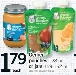 Fortinos GERBER, 128 ML POUCHES, 128 ML OR JARS offer