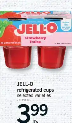 Fortinos JELL-O REFRIGERATED CUPS, 4'S offer