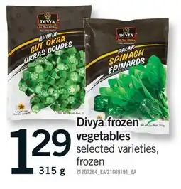 Fortinos DIVYA FROZEN VEGETABLES offer