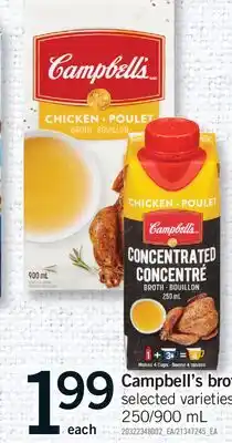 Fortinos CAMPBELL'S BROTH, 250/900 mL offer