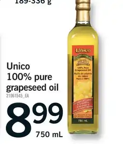 Fortinos UNICO 100% PURE GRAPESEED OIL offer