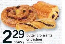 Fortinos BUTTER CROISSANTS OR PASTRIES, 50/65 G offer
