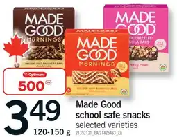 Fortinos MADE GOOD SCHOOL SAFE SNACKS offer