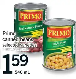 Fortinos PRIMO CANNED BEANS offer