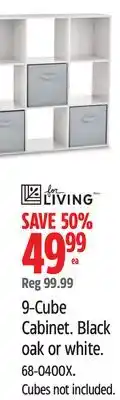 Canadian Tire FOR LIVING 9-Cube Cabinet offer