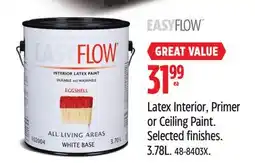 Canadian Tire Latex Interior, Primer or Ceiling Paint. Selected finishes offer