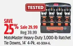 Canadian Tire MotoMaster Heavy-Duty 3,000-lb Ratchet Tie Downs offer