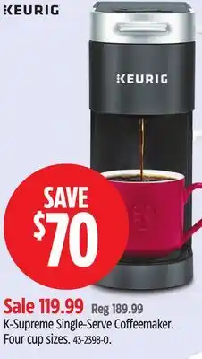 Canadian Tire Keurig K-Supreme Single-Serve Coffeemaker offer
