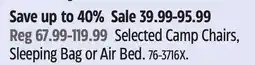 Canadian Tire Woods Selected Camp Chairs, Sleeping Bag or Air Bed offer