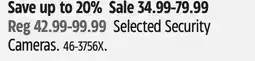 Canadian Tire Selected Security Cameras offer