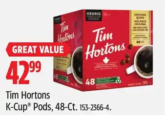 Canadian Tire Tim Hortons K-Cup Pods offer