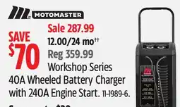 Canadian Tire 40A Wheeled Battery Charger with 240A Engine Start offer