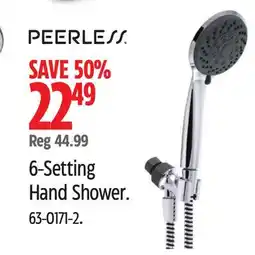 Canadian Tire Peerless 6-Setting Hand Shower offer