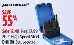 Canadian Tire Mastercraft 21-Pc High-Speed Steel Drill Bit Se offer