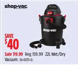 Canadian Tire shop vac 22L Wet/Dry Vacuum offer