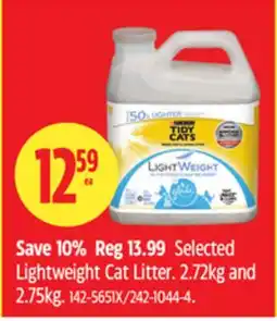 Canadian Tire Purina Lightweight Cat Litter 2.72kg and 2.75kg offer