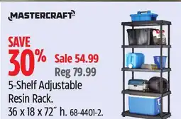 Canadian Tire MASTERCRAFT 5-Shelf Adjustable Resin Rack offer