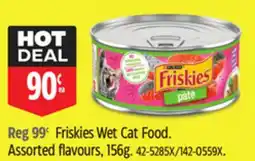 Canadian Tire Purina Friskies Wet Cat Food. Assorted flavours, 156g offer