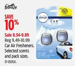 Canadian Tire Febreze Car Air Fresheners offer