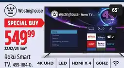 Canadian Tire Westinghouse Roku Smart TV offer