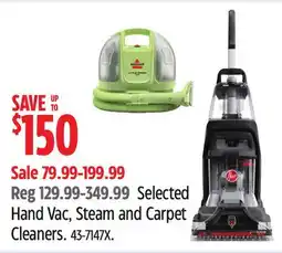 Canadian Tire Shark Selected Hand Vac, Steam and Carpet Cleaners offer
