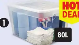 Canadian Tire Type A Clear Wheeled Tote offer